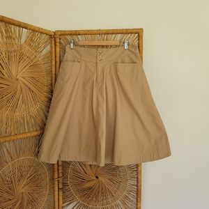 Lauren by Ralph Lauren khaki pleated, pocket skirt